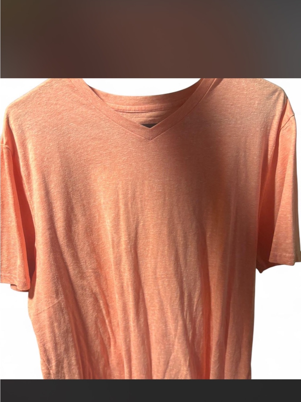 liberty Men's V-Neck Short Sleeve T-Shirt - Peach